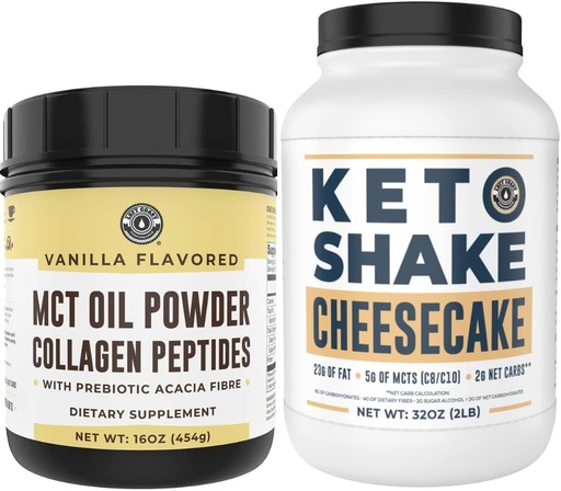 [BRSRMYIFOIIWAALH] Left Coast Performance Keto MCT Powder + Collagen and Keto Cheesecake Meal Replacement