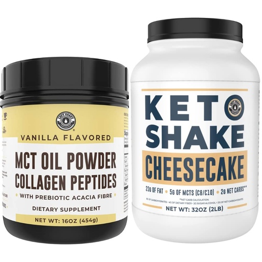 [BRSRMYIFOIIWAALH] Left Coast Performance Keto MCT Powder + Collagen and Keto Cheesecake Meal Replacement