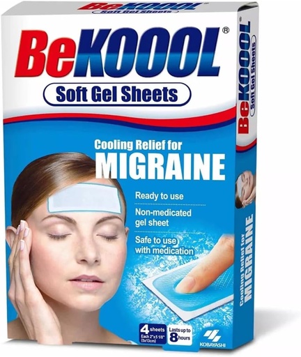 [BRSWGGD5AQMR6DLB] 为Migraine、Soft Gel Sheets、 4 Sheets(包4)提供酷儿冷却救济
