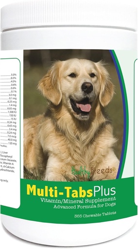 [BRSWKFICCACRQ2D2] Healthy Breeds Golden Retriever Multi-Tabs Plus Chewable Tablets 365 Count