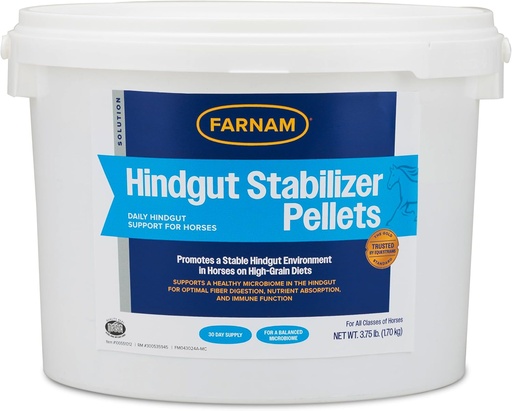 [BRSRAGD2BYCBGFDD] Farnam Hindgut Stabilizer Pellets, Daily Digestive & Immune Supplement for Horses Helps Maintain a Balanced Microbiome for Optimal Digestion