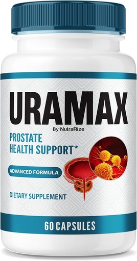 [BRSROBACC4CRGFDK] NutraRize Uramax Capsules, Uramax Prostate Health Support, UraMax All-Natural Supplement, Uramax Extra Strength Pills to Promote Stamina and Energy, Ura Max Pills Reviews (60 Capsules)