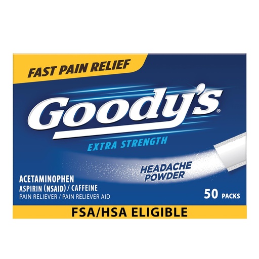 [BRSWIEYHB56GE2LM] Goody's Pain Relief Powders, Extra Strength Headache Powder, 50 ct (Pack of 1)