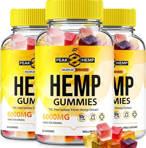 [BRSROCAOOUBROYI7] Peak 8 Hemp Gummies - with Hemp Seed Extract Peak Eight Hemp Gummies Tinnitus Herbal Supplement, Health and Wellness Support, All Natural Peak Hemp Gummy (3 Pack - 180 Gummies)