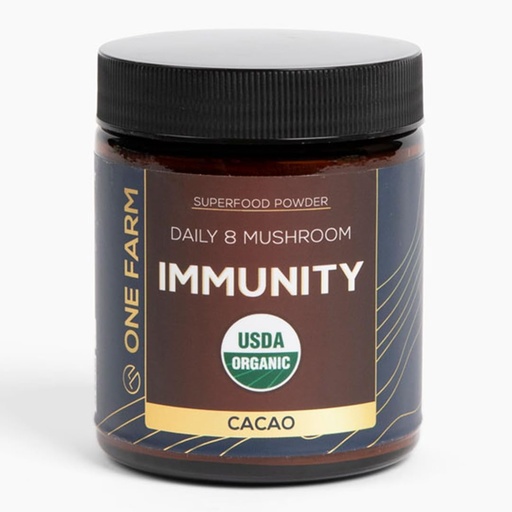 [BRSWYAYLPMHBGHTL] Polvere organica 8 Mushroom Immunity, Non-GMO - Tail Turchia, Chaga, Cordyceps, Shiitake, Reishi, Maitake, Lion's Mane e Mesima - Vegan Mushroom Supplement in un vaso di vetro Resealable