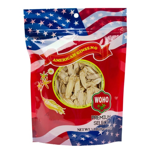 [BRSWIZQEAENGE2TK] WOHO 126.8 American Ginseng Medium Slice Bag 8oz