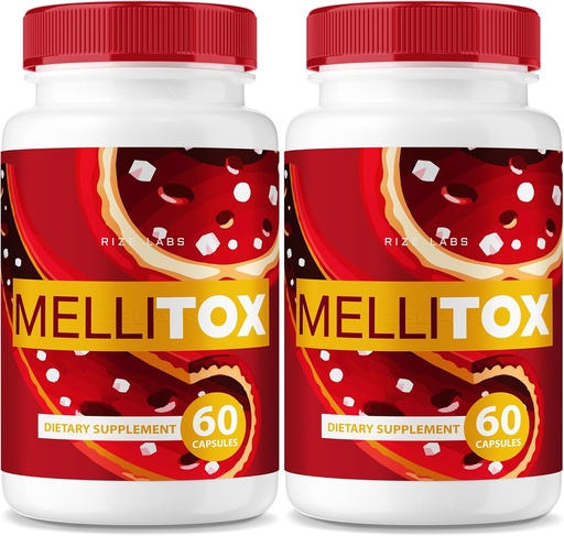 [BRSROHQHBAFRGET5] (2 Embalagem) MelliTox Cápsulas, MelliTox Suplemento Corpo Detox, MelliTox Fórmula de dosagem máxima, MelliTox Comprimidos para Células Saudáveis, MelliTox Pastillas Revisão (120 Cápsulas)