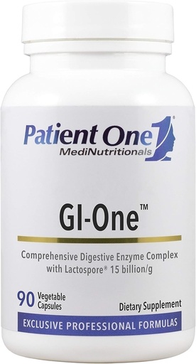 [BRSWGFQPCMNAOHTL] Patient One GI-One | Supplement to Support Food Metabolism and Nutrient Absorption* | with Digestive Enzyme Complex and More | 90 Capsules