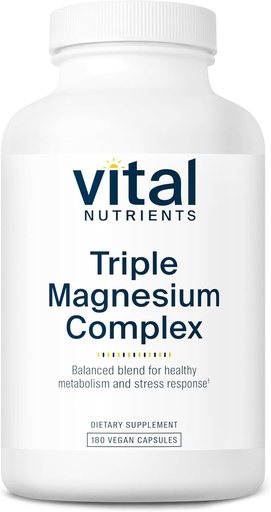 [BRSROGAQBACGMCTK] Nutrientes Vitales Complejo de Magnesio Triple Suplemento tóxico Magnesio Vegan Glycinate, Malate " Oxide 250mg ANTE Easi Absorbed Magnesium Supplement for Stress, Muscle, Heart, Bone Support ← 180 Capsules