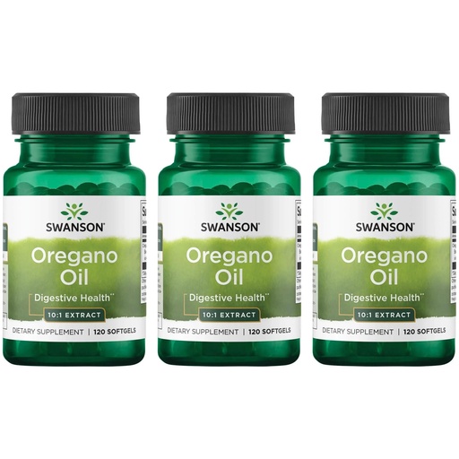 [BRSWGFIQOEIA4DY2] Swanson Oregano Oil 10:1 Extract, 150 mg, 120 Softgels, 3 Pack | For Adults Seeking Natural GI and Urinary Tract Support, 10:1 Oregano Oil Extract in an Olive Oil Base