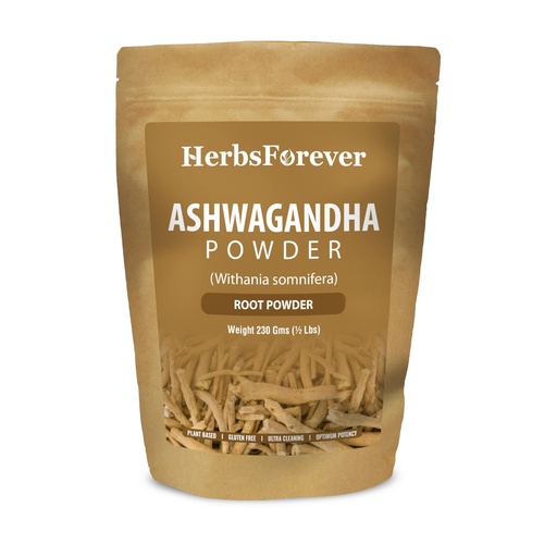 [BRSWGZT5OZYRYCYU] HerbsForever Ashwagandha (Withania somnifera)Root Powder- Ayurvedic Adaptogen Herb For Sleep, Anti Stress,Ideal for Smoothie, Juice & Teas| Wild Harvested, Non GMO, 2X Potency,Ultra Clean| 8oz-1/2 LBS
