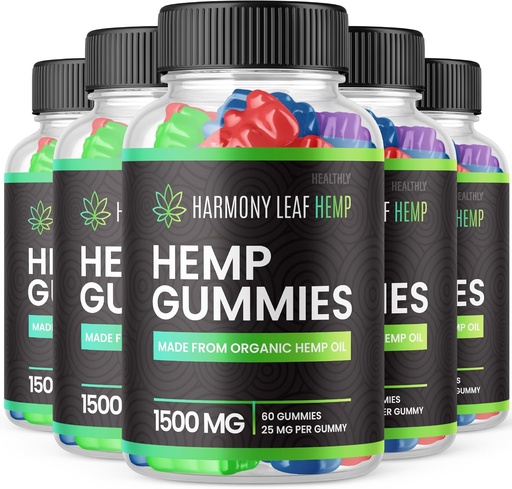 [BRSROEIYBEPWO2A6] (5 Pack) Harmony Leaf Gummies - Harmony Leaf Hemp Gummies Advanced Strength Formula, Harmony Leaf Hemp Gummy Premium Hemp 25mg Per Gummy Harmony Gummies 1500mg Per Bottle Supplement (300 Gummies)