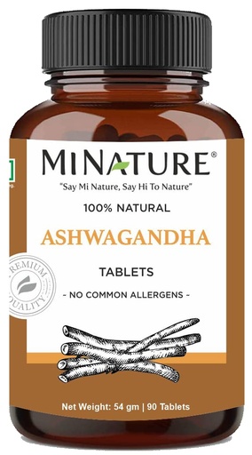 [BRSW2ZIEB4GQ2A3J] Ashwagandha Tablets- 90 Tablets, 1000 mg by mi Nature | 45 Days Supply |100% Natural Ashwagandha | Vegan | from India