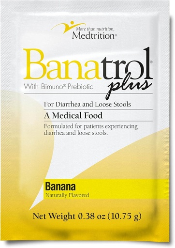 [BRSWGYYTOEPQEDY4] Medtrition Banatrol Natural Anti-Diarrheal with Prebiotics, Relief for IBS, Recurring Diarrhea, Clinically Supported Medical Food, Non-Constipating, 21 Servings (Banana)