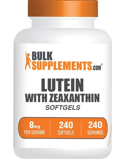[BRSROFQPPJ6AOA34] BulkSupplements.com Lutein with Zeaxanthin Softgels - Zeaxanthin Plus Lutein, Lutein and Zeaxanthin Supplements, Eye Vitamins - Gluten Free, 1 Softgel per Serving, 240 Softgels