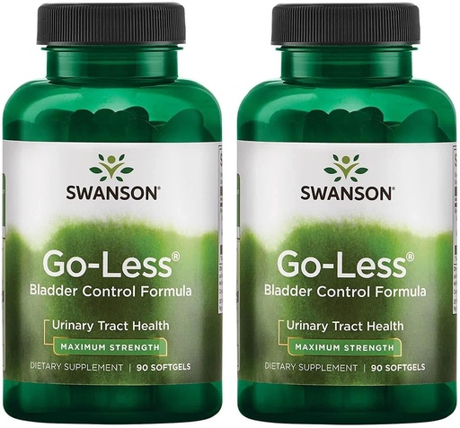 [BRSWGFD3BYPAEH36] Swanson Go-Less Bladder Control Formula - Promotes Urinary Tract Health and Healthy Bladder Support - Natural Supplement for Adults with Pumpkin Seed Extract - (90 Softgels) 2 Pack