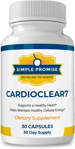 [BRSRO2QLBYCWAYAZ] CardioClear7 - Coenzyme Q10 (CoQ10) 100mg e PQQ 10mg supplemento di salute del cuore con Shilajit - Supporta la Circolazione, Energia cellulare e salute cardiovascolare - 30 capsule