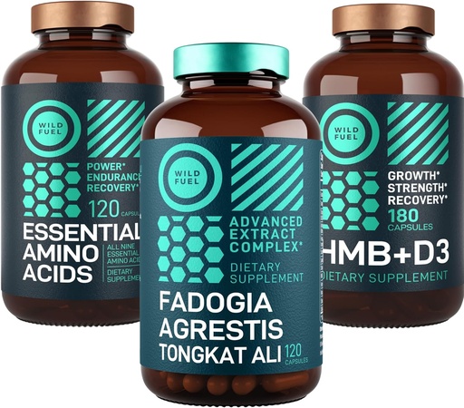 [BRSRAHARBV4GMFDL] WILD FUEL Amino Acids, HMB and Fadogia Agrestis Complex Power & Potential Bundle