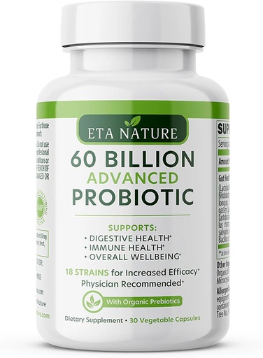 [BRSRAAYLBABBEAA7] 남자를위한 고급 Probiotics - 소화 건강, Gut 지원 및 면역