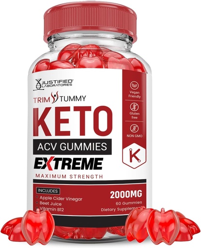 [BRSRAY3QOYMROAIZ] مختبرات مبرّرة مبرّرة تيمي كيتو غوميس مكسّرة 2000MG Trim Tummy Keto Gummies Apple Cider Vinegar Formulated with Pomegranate Beet Juice Powder B12 Vegan Non GMO 60 Gummys