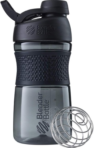 [BRSROCAYCMARMDLB] BlenderBottle 20-Ounce Rose and Black Protein Shaker Bottles with BlenderBall Wire Whisk