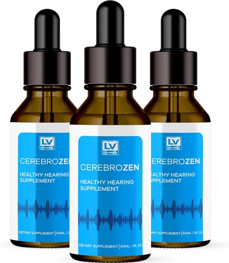 [BRSRAYYQBV7RA2TF] 3 Pack - Cerebrozen капки за уши - Cerebrozen, Cerebrozen 24, Cerebrozen 360 Поддръжка на слуха, Cerebrozen Капки, Cerebrozen Liquid, Cerebrozen Капки за уши, 3 бутилки за 3 месеца
