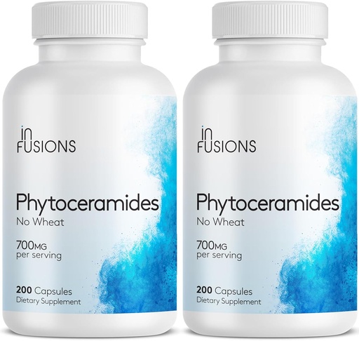 [BRSRAFQKCAFGKH3P] Phytoceramides 200 Capsules Skin Repair Rejuvenation Anti-Aging Support Plant-derived Ceramides 700mg Gluten Free Non-GMO (2)