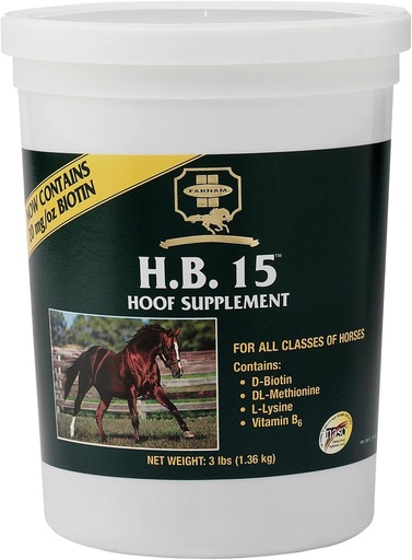 [BRSWIYQBBMCQECTK] Farnam H.B. 15 Hoof Supplement, 3 lbs