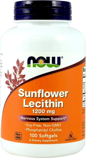 [BRSWIZTYCZ7R63TA] NOW Foods Sunflower Lecithin 1,200 Mg Softgels, 2 Pk