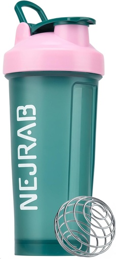 [BRSROBIYCR7GA23G] Protein Shaker Bottle - Sports Blender Bottles for Protein Mixes and Shakes - 28 Oz, Leak-Proof, shaker cups for protein shakes, Pre-workout (Green), Medium, NJB 28-Oz