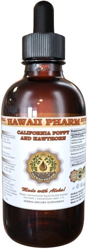 [BRSWIGD5OQBB43L2] Californian Poppy (Escholzia Californica) eta Hawthorn (Crataegus Laevigata) Liquid extract 4 oz