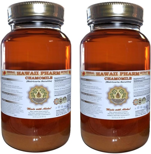 [BRSWIHQKOYHWGCTA] Chamomile Liquid Extract, Organic Chamomile (Matricaria Recutita) Tincture Supplement 2x32 oz Unfiltered
