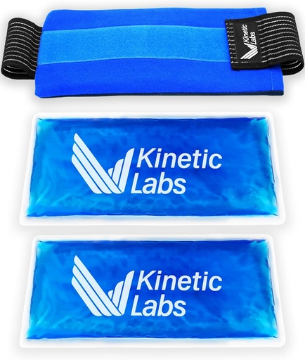 [BRSRMCQTOEMBSGTH] Reusable Ice Pack Wrap by Kinetic Labs - Gel Ice Pack Wrap - Ice Packs for Injuries Reusable (Large with Extra Gel Pack)