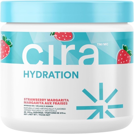 [BRSRMBANCEPRGA3G] Cira Hydration Powder (45 Servings) - Electrolyte Drink Mix with Himalayan Salt for Dehydration Relief and Recovery - Strawberry Margarita