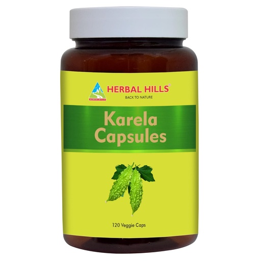 [BRSWYAY7CABGKD3A] HERBAL HILLS Bitter Melon/Bitter Gourd/Karela Capsules (Momordica Charantia) | 120 Count (900 mg) | Best for Eye & Skin Health