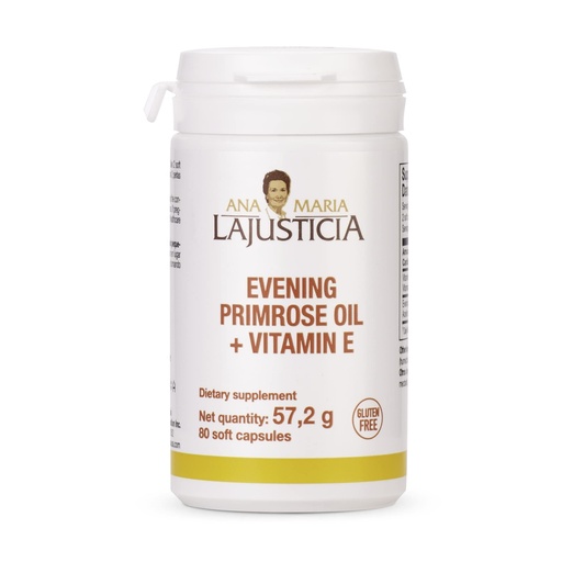 [BRSW2HAQB4JQYGTG] Ana Maria Lajusticia - Evening Primerose Oil + Vitamin E - 80 Soft Capsules Pack -1000mg. Gluten Free, Lactose Free and Sugar Free. All Natural.