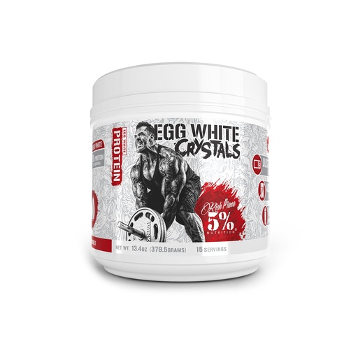 [BRSW2AIDCR5QYHQ3] Rich Piana 5% Nutrition Egg White Crystals | 100% Pure Egg White Protein Powder | 20 Grams of Protein | Mixes & Stores Easily | 0.84 lbs, 15 Servings (Unflavored)