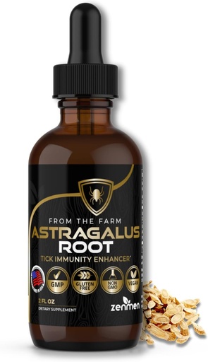 [BRSROGAQOF5BSHY7] Zenmen Astragalus Root Organic Tincture - Tick Immune Support and Immunity Enhancer, Source of Antioxidants - Made in The USA