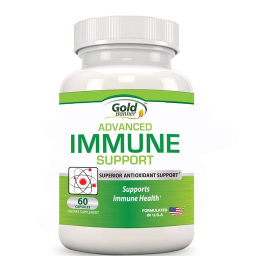 [BRSWIBY5C4NWAEQ3] Gold Banner Immune Support Supplement Superior Anti-Oxidant - Boosts Immune System with Red Raspberry, Pomegranate, Pine Bark, Grape Seed, Green Extracts- Polyphenols, Lycopene