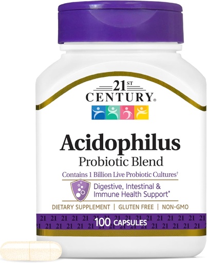 [BRSWIZQ2AAGB2FIV] Acidophilus Capsules, 100 Count (21339)