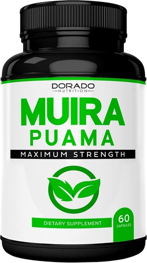 [BRSWYAY7PIAQEAAV] Muira Puama Root Extract 1000mg for Men and Women - Premium Capsules - 60 Count - Zero Fillers - Third Pary Tested - Gluten Free & Non-GMO - USA Made - Quality Guarantee - Tested for Potency & Purity
