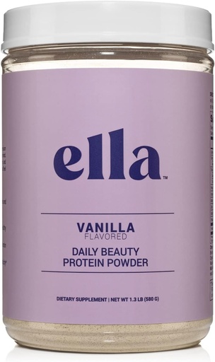 [BRSRMBD5AUBAICT2] Ella Vanilla Collagen Protein Powder for Women - Daily Beauty Protein Powder with Grass-Fed Collagen Peptides - Non-GMO, Sin gluten, Sin Sweeteners artificiales - 20 Servings