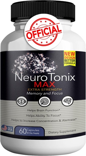 [BRSROGQBBMNRMFY3] NeuroTonix Brain Support Supplement Enhance Memory & Focus Clear Brain Fog & Boost Cognitive Function 60 Natural Capsules Healthy Brain