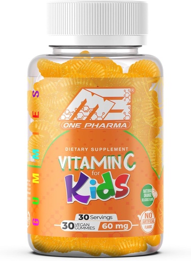 [BRSROBI2OUFA2AL5] MB One Pharma– Kids Vitamina C Gummies -para el soporte inmunitario – Natural Orange Delicious Flavor (30 Day Supply) Vegetariano, No Gluten Free, No Artificial Sweeteners