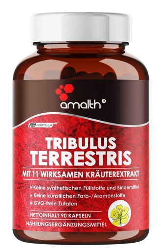 [BRSW2ATYBF6WYDI3] Amalth Tribulus Terrsestris, 20:1 Extract Per Serving, Highest Potency with Ashwagandha, Saw Palmetto, Shilajit 120 Capsules