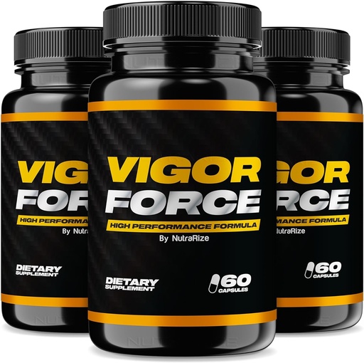 [BRSRA2Q5AB5A23I7] (3 Pack) Vigor Force for mænd, Vigor Force High Performance Formel, Official Vigor Force Mandlige piller 8.50, Premium Ingredienser For maksimal effektivitet, Vigor Force Anmeldelser VigorForce (180 kapsler)