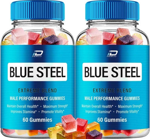 [BRSRAEA6BUBBYDYY] Blue Steel Gummies - BlueSteel Hemp Gummies, Steel Blue Official Formula Hemp Gummies - Natural Hemp Oil Advanced Formulation, Blue Steel Hemp Gummies Reviews (2 Pack - 120 Gummies)