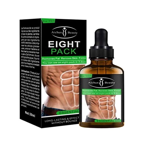 [BRSWGGT6DMGRMCTP] AICHUN BEAUTY Eight Pack Abdominal Essential Oil for Men Strong Waist Manly Torso Smooth Lines Press Fitness Belly Burning Muscle Fat Remove Renews Skin Weight Loss Slimming Cream 30ml