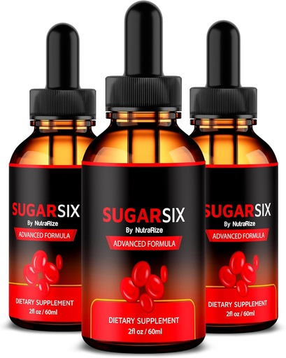 [BRSRAAL6AENRODY6] NutraRize (3 Pack) SugarSix Drops, Official Sugar Six Liquid Formula, All Natural Support for Stable and Healthy Levels, Premium Dropper to Maintain Good Circulation, Sugar Six Review (90 Servings)