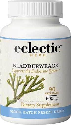 [BRSWIYQAO4HRKAI5] Eclectic Herb - Premium Freeze-Dried Bladderwrack Capsules | Endocrine System Support | Healthy Skin and Hair | Seaweed Supplement | Wildcrafted, Hand-Harvested, Non-GMO, Vegan (90 CT | 600 mg)